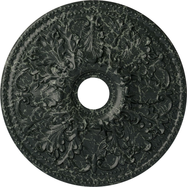 Ekena Millwork Ashley Ceiling Medallion (Canopies up to 4 3/4"), 23 7/8"OD x 4"ID x 2 1/8"P, Painted Turtle Crackle CM23ASPTC - main